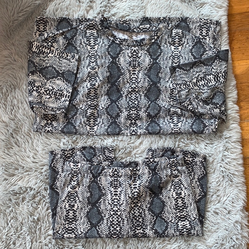 Fashion nova snake skin set